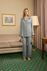 Finnegan Unisex Pajama Shirt in Grey