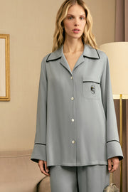 Finnegan Unisex Pajama Shirt in Grey