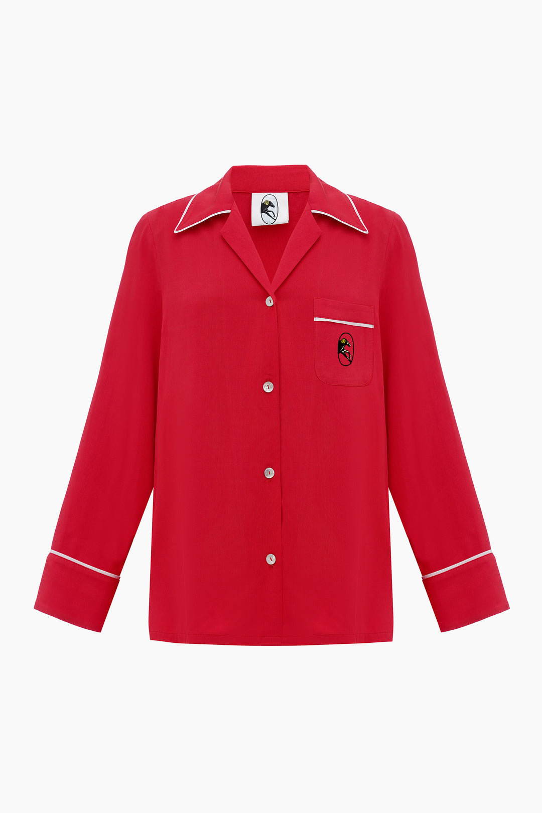 Finnegan Unisex Pajama Shirt in Red