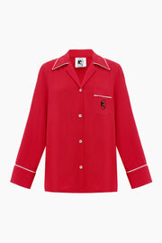 Finnegan Unisex Pajama Shirt in Red