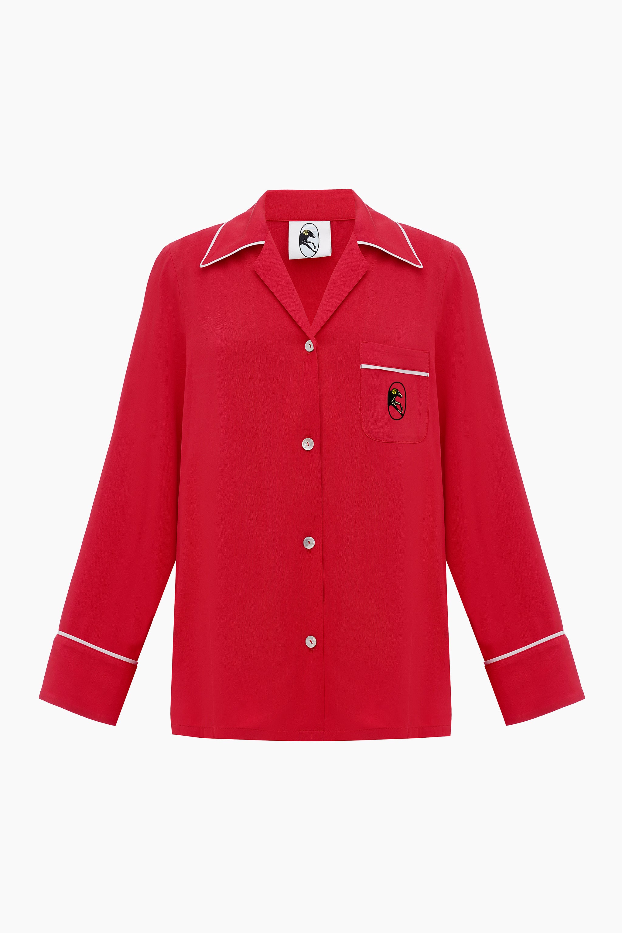 Finnegan Unisex Pajama Shirt in Red