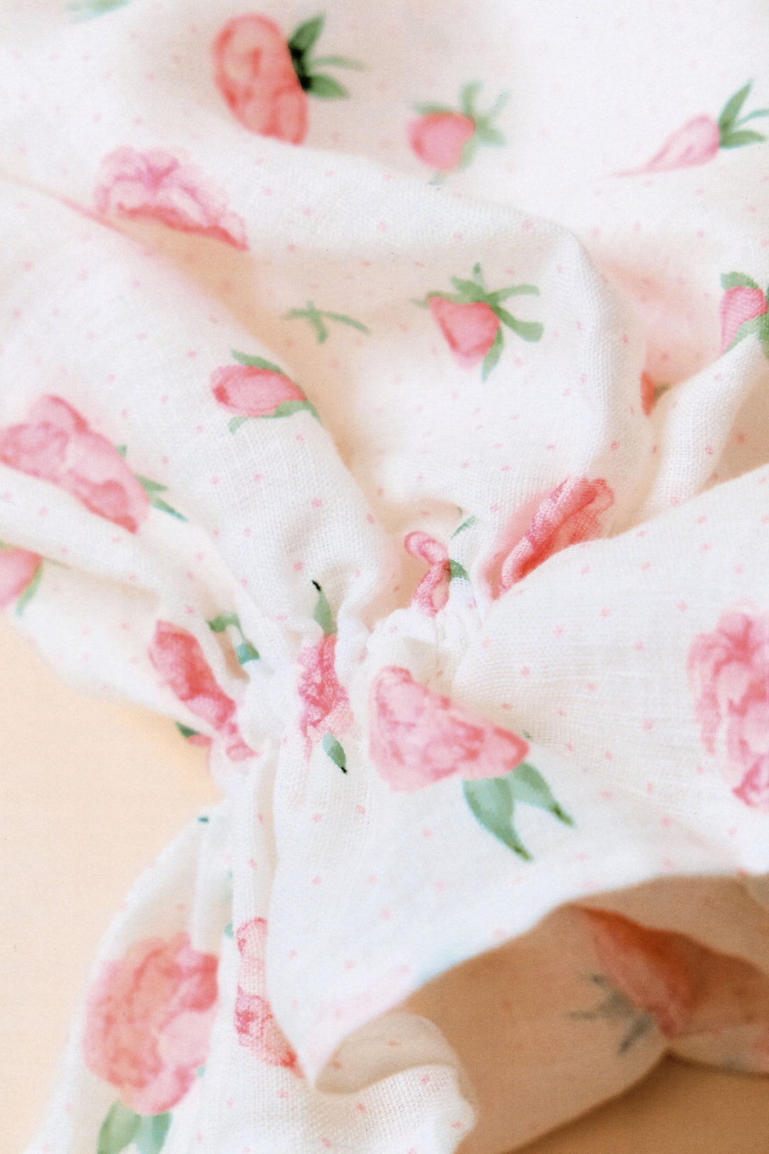 Sleeper Atlanta Linen Dress with Rose Detail in Cream - size L