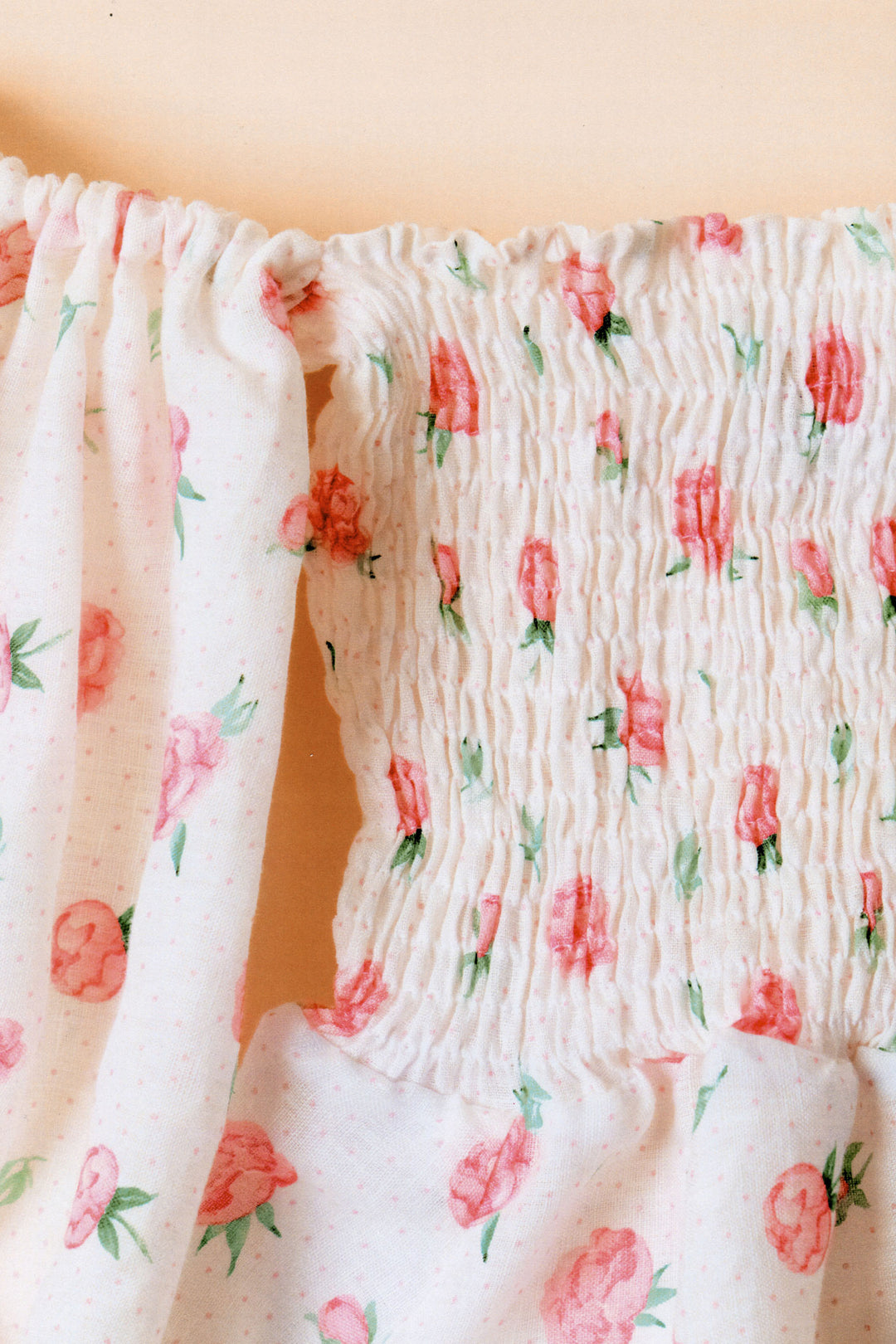 Sleeper Atlanta Linen Dress with Rose Detail in Cream - size L Sleeper Atlanta Linen Dress with Rose Detail in Cream - size L