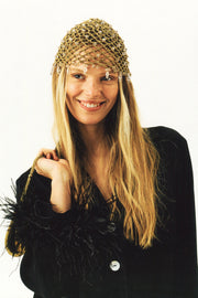 Party Pajamas Set with Detachable Feathers in Black