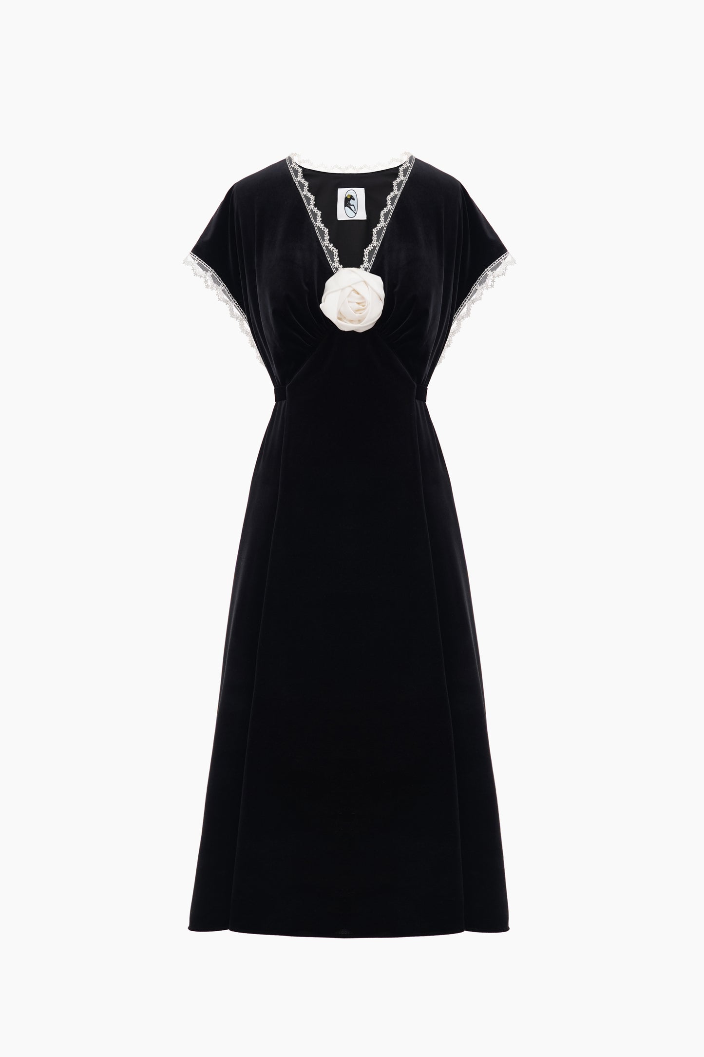 The Genus Rosa Velvet Dress in Black