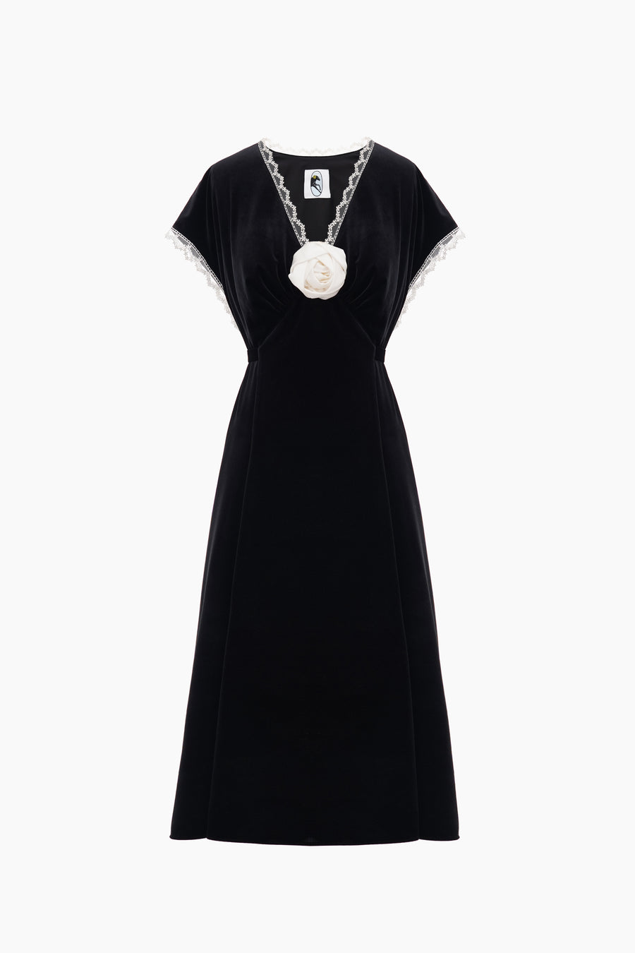 The Genus Rosa Velvet Dress in Black