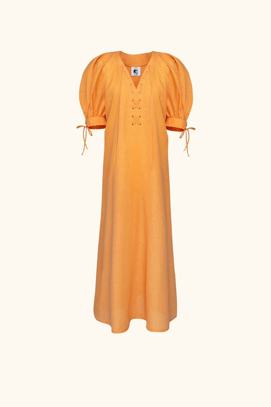 Garden Linen Dress in Coral