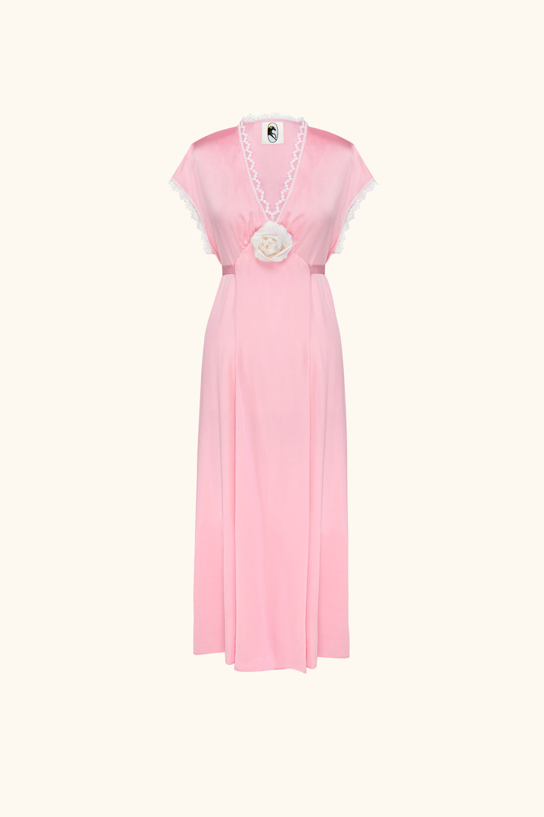 The Genus Rosa Satin Dress in Pink