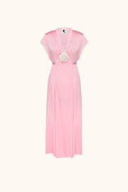 The Genus Rosa Satin Dress in Pink