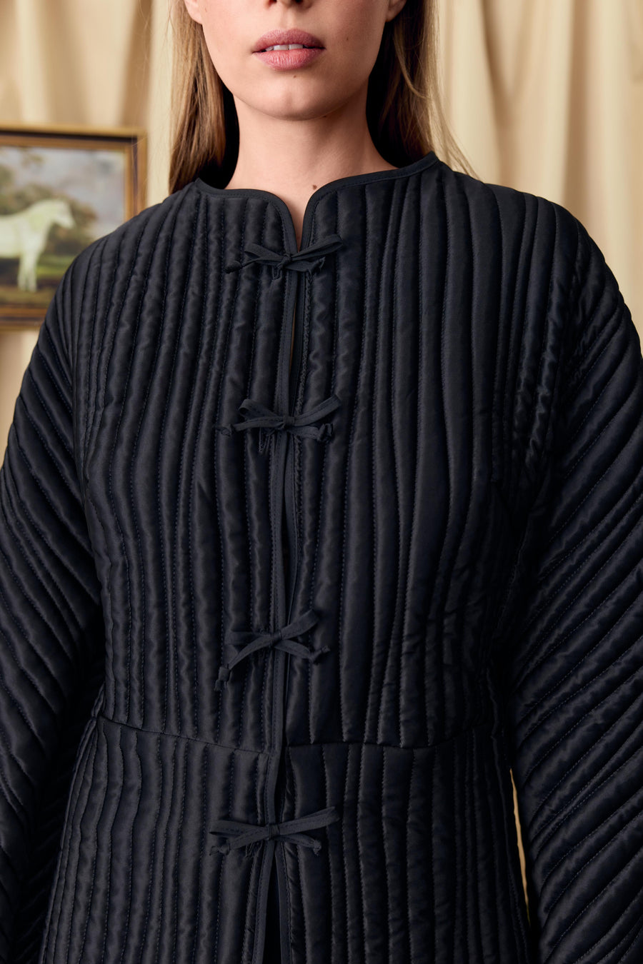 Hebao Quilted Jacket in Black