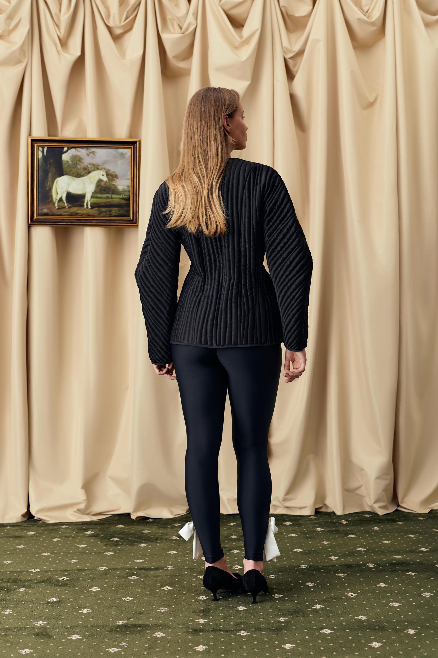 Hebao Quilted Jacket in Black