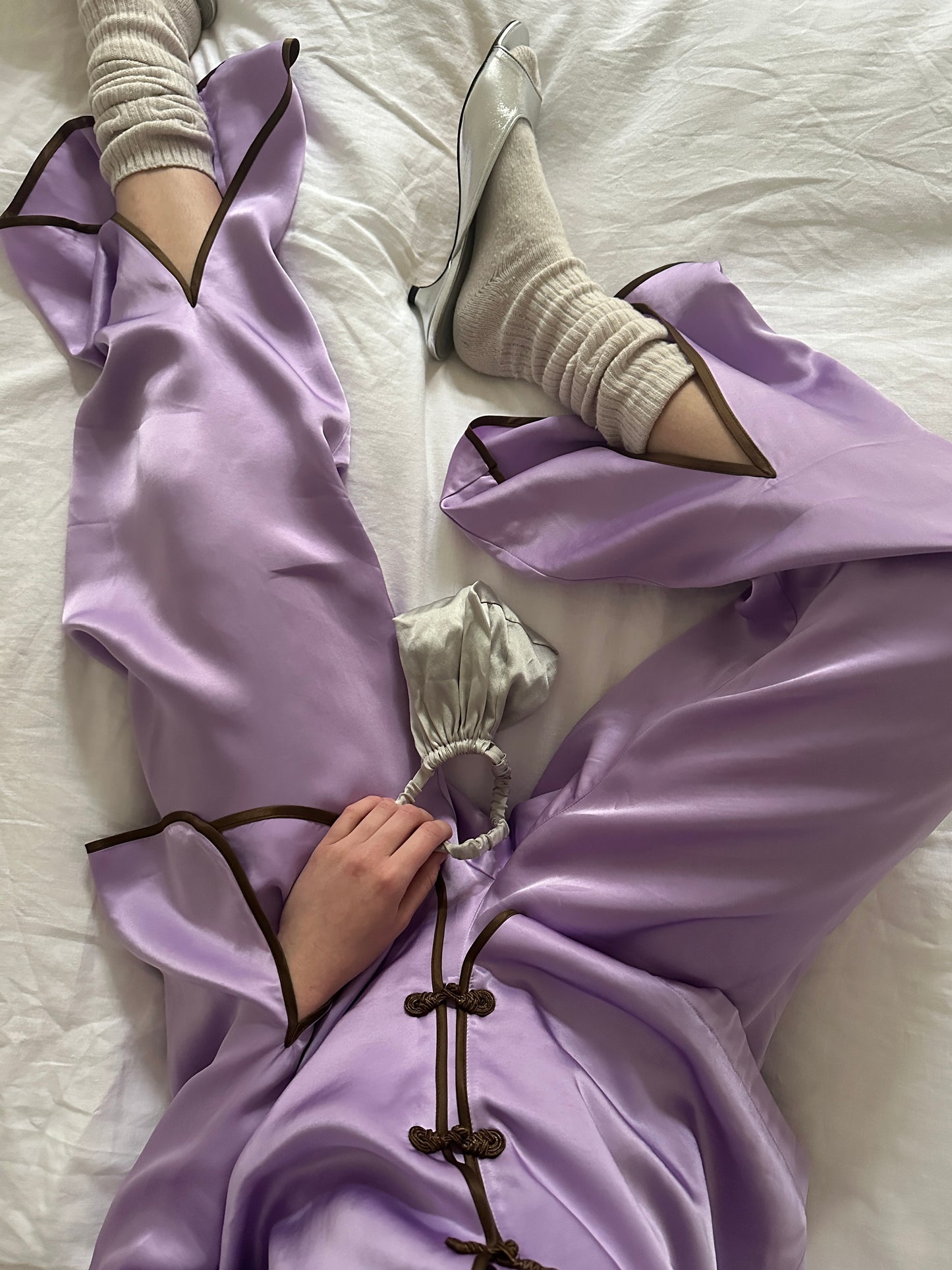 Louis Pajama Set with Pants in Lavender