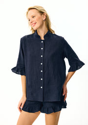 Linen Lounge Suit Bosporus Navy