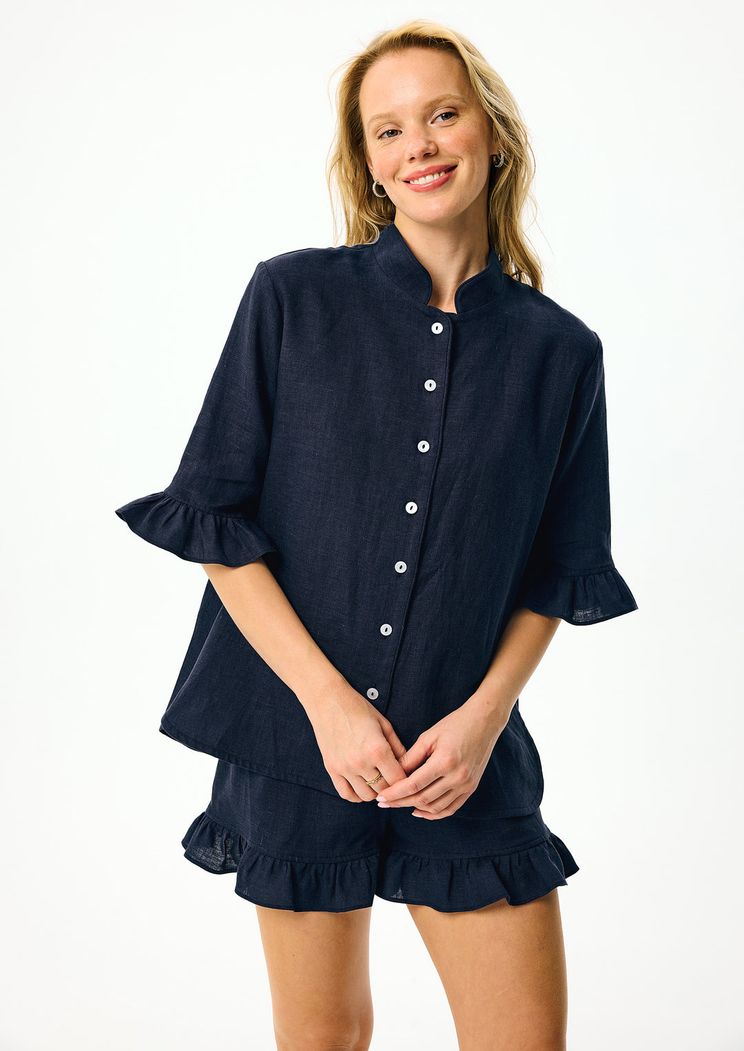 Linen Lounge Suit Bosporus Navy