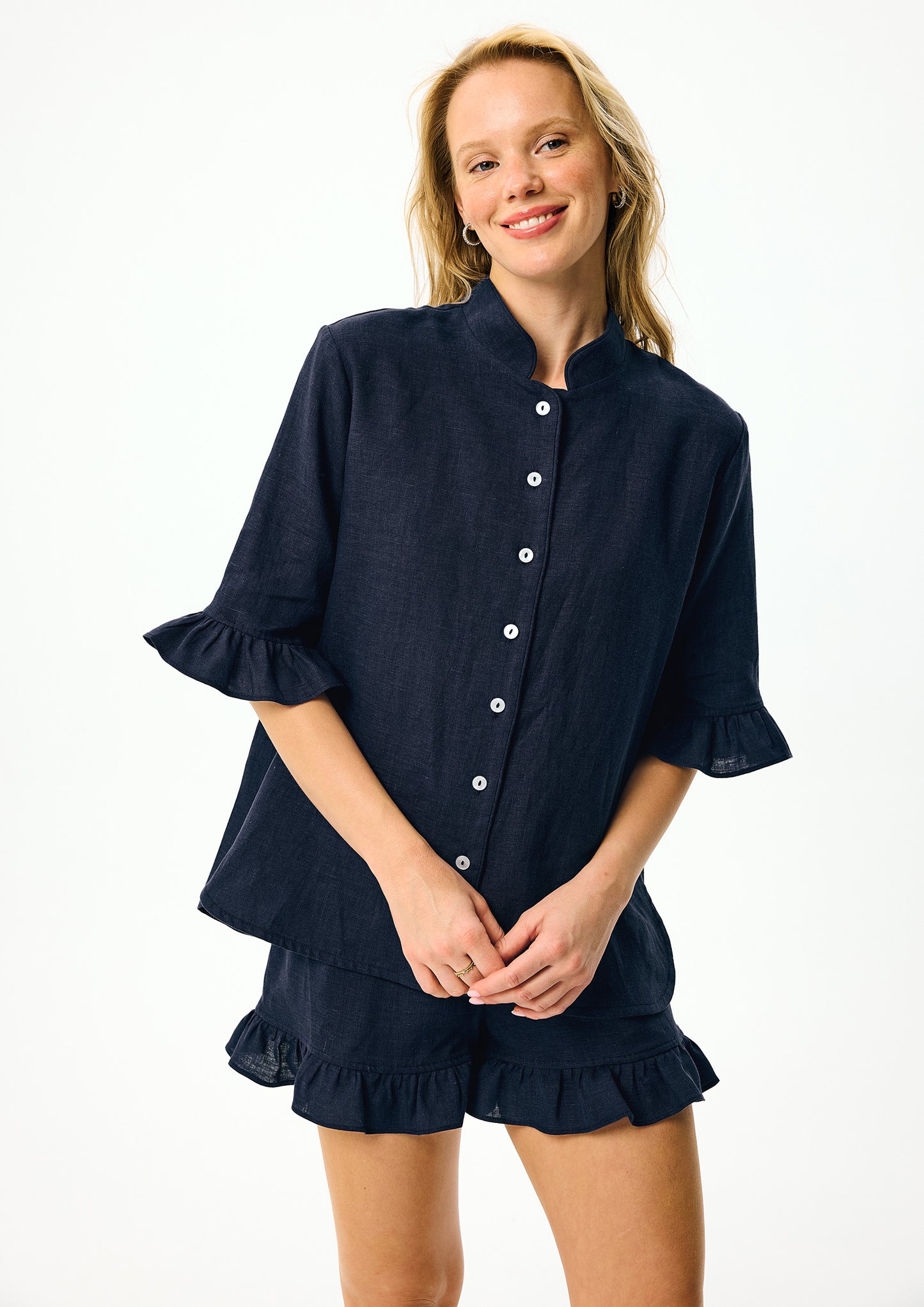 Linen Lounge Suit Bosporus Navy