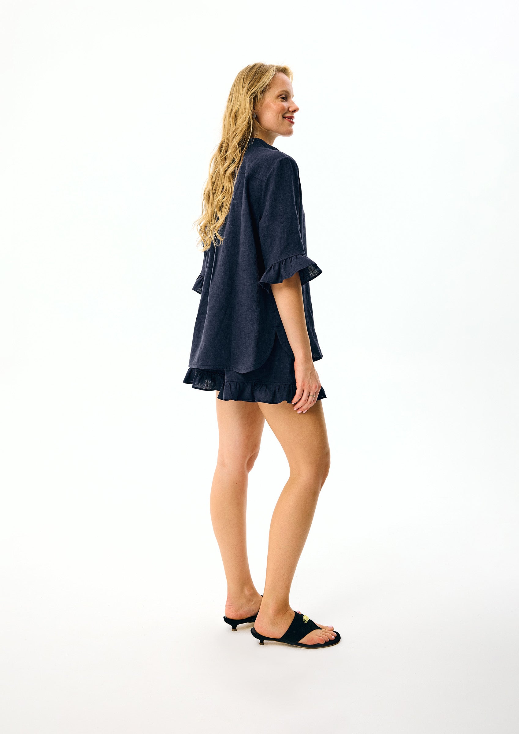 Linen Lounge Suit Bosporus Navy
