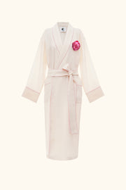 The Rose Linen Robe in Milk