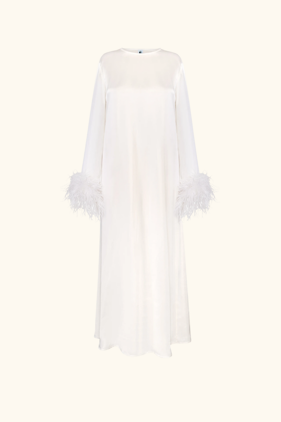 Suzi Maxi Dress With Detachable Feathers in White