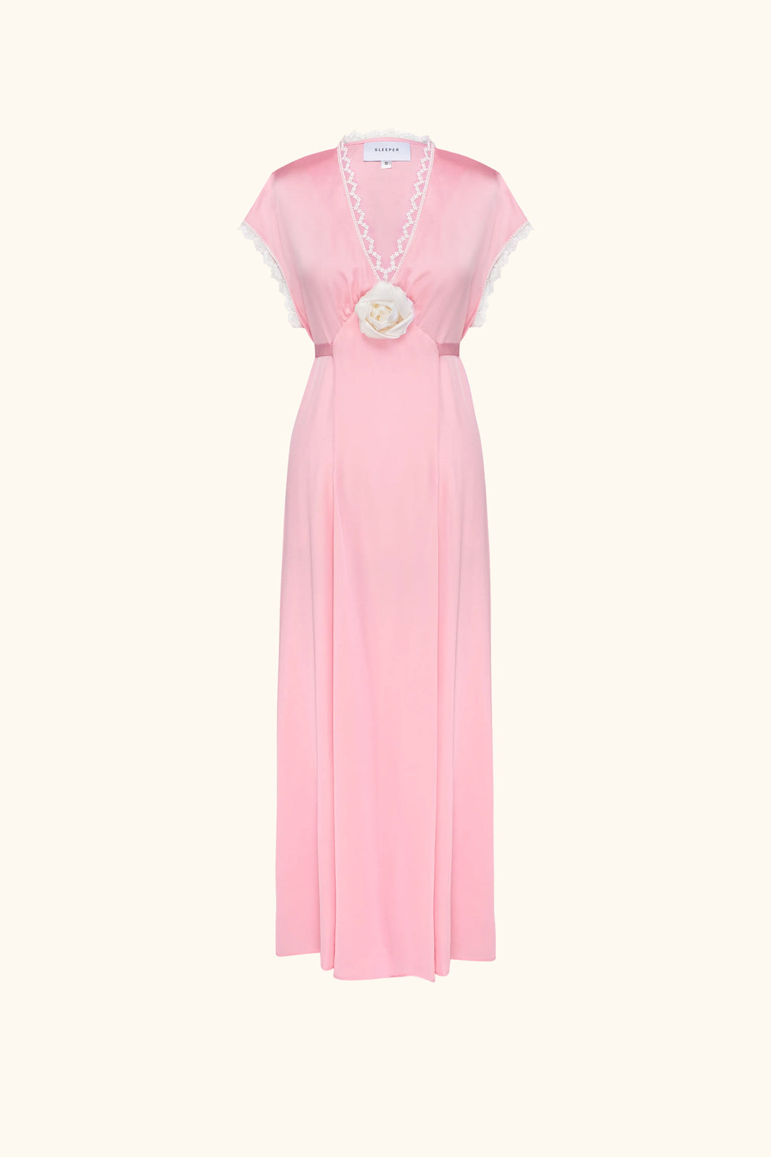 The Genus Rosa Satin Dress in Pink