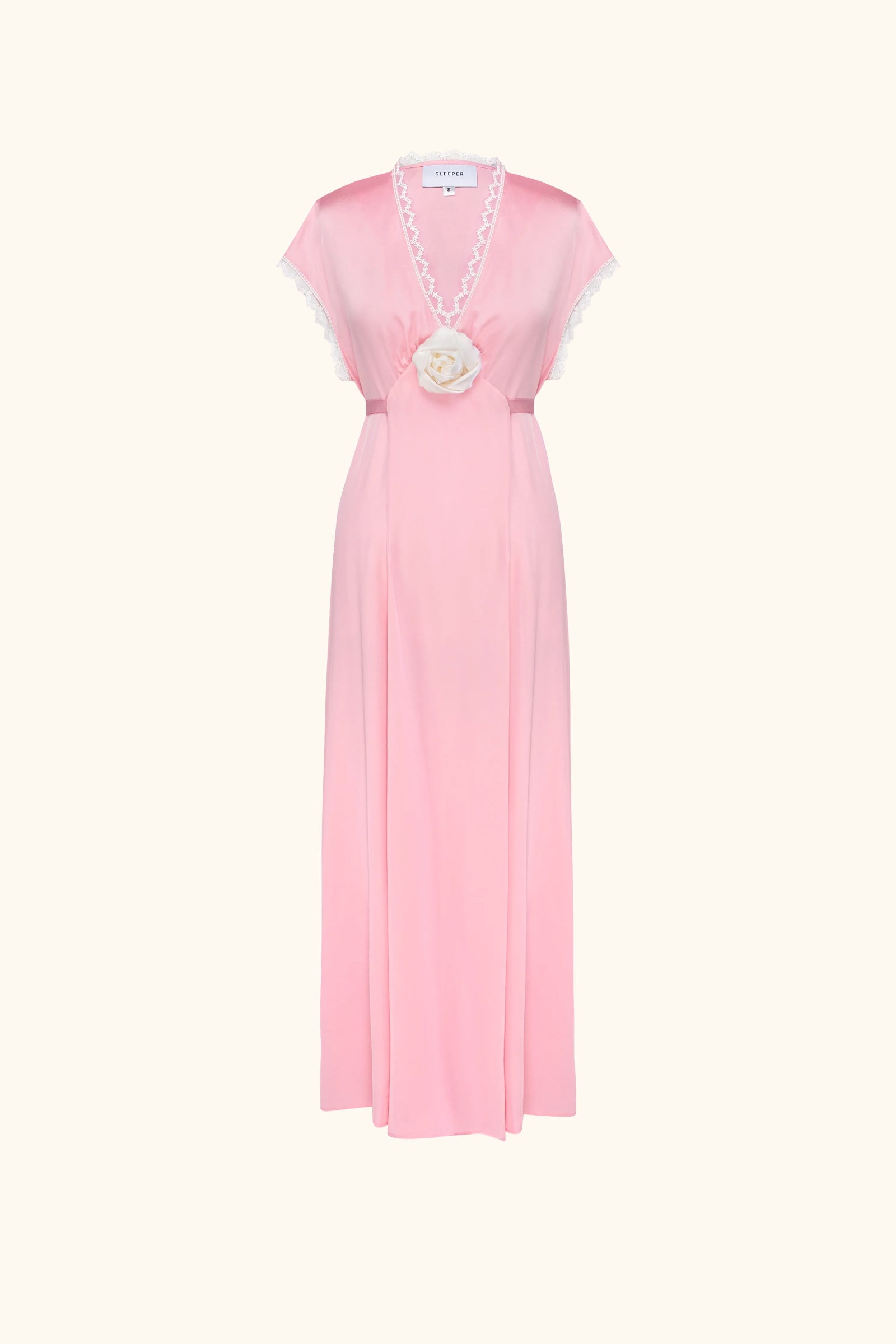 The Genus Rosa Satin Dress in Pink