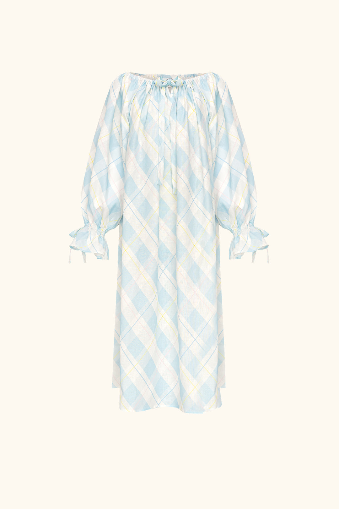 Cha-Cha Ruffled Resort Dress Blue Plaid / XS-S Cha-Cha Ruffled Resort Dress Blue Plaid / XS-S