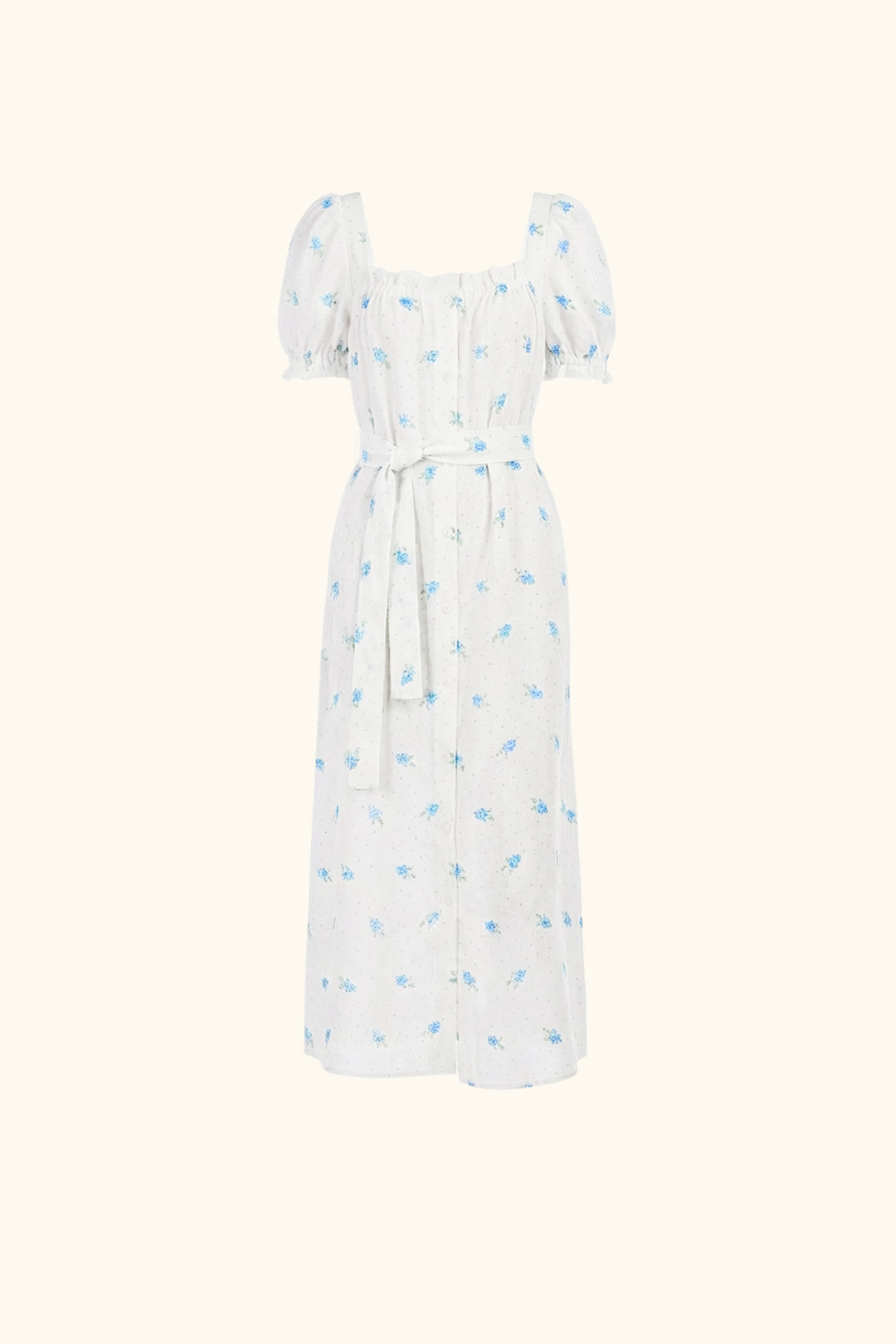 Brigitte Linen Midi Dress in Linum Sleeper Brigitte Linen Midi Dress in Linum Sleeper
