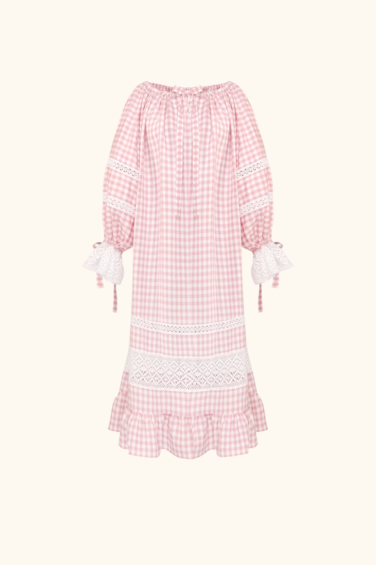Romantica Lounge Dress in Pink Vichy – Sleeper