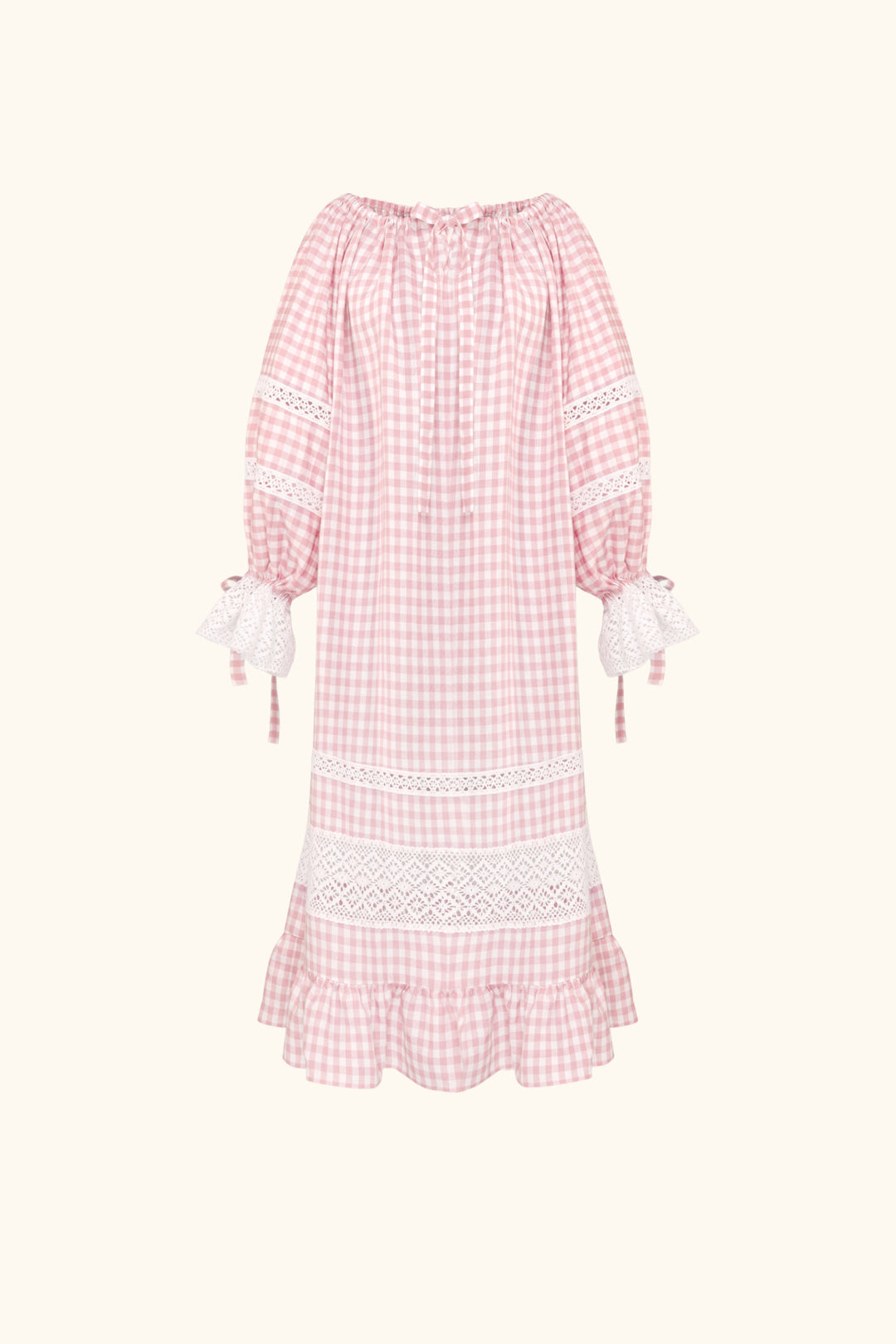 Romantica Lounge Dress in Pink Vichy