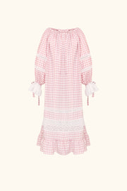 Romantica Lounge Dress in Pink Vichy