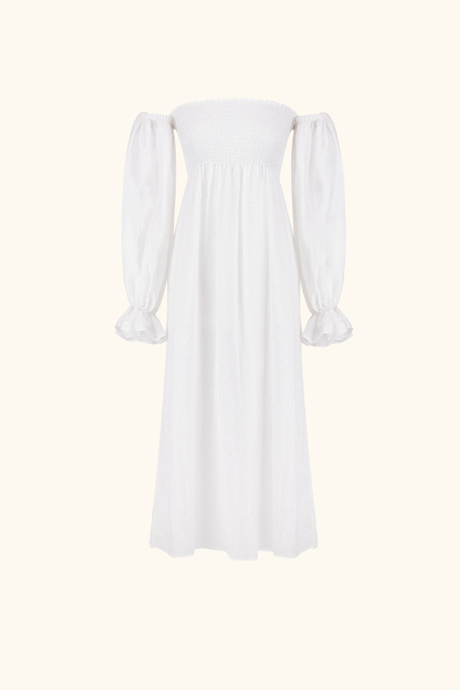 Atlanta Linen Dress in White