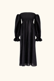 Atlanta Linen Dress in Black