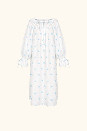 Cha-Cha Linen Maxi Dress in Linum with Hair Ribbon