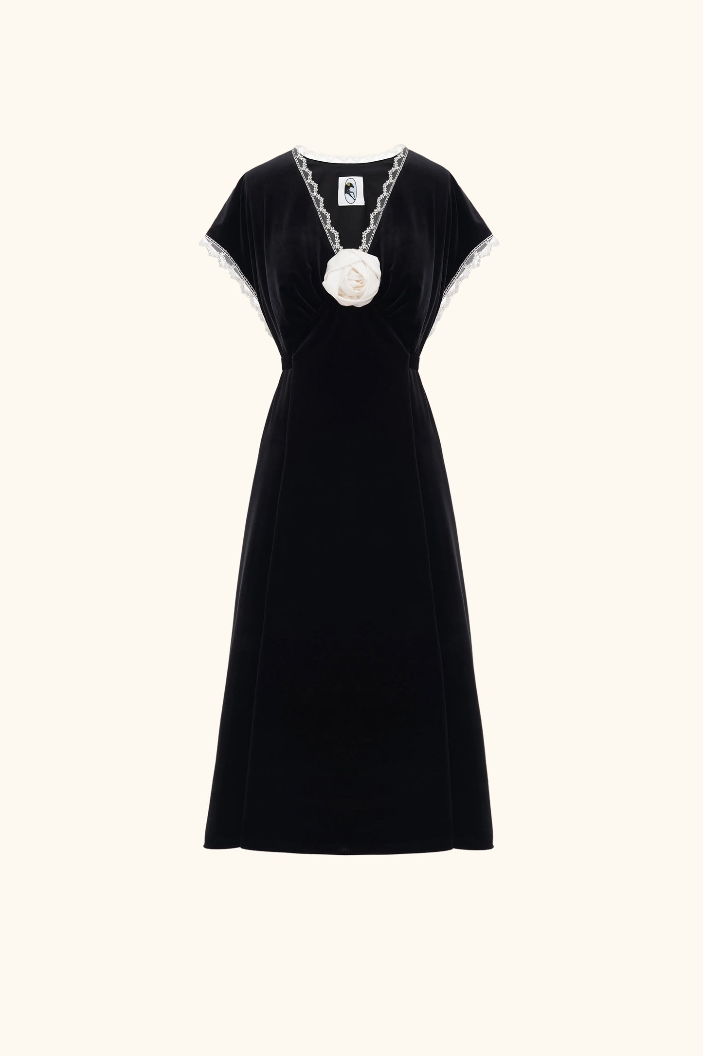 The Genus Rosa Velvet Dress in Black