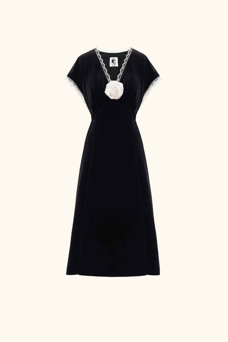 The Genus Rosa Velvet Dress in Black
