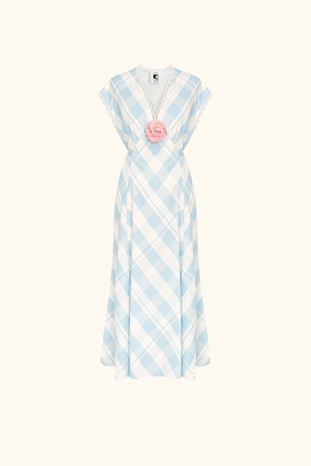 Genus Floral-Appliqué Midi Dress