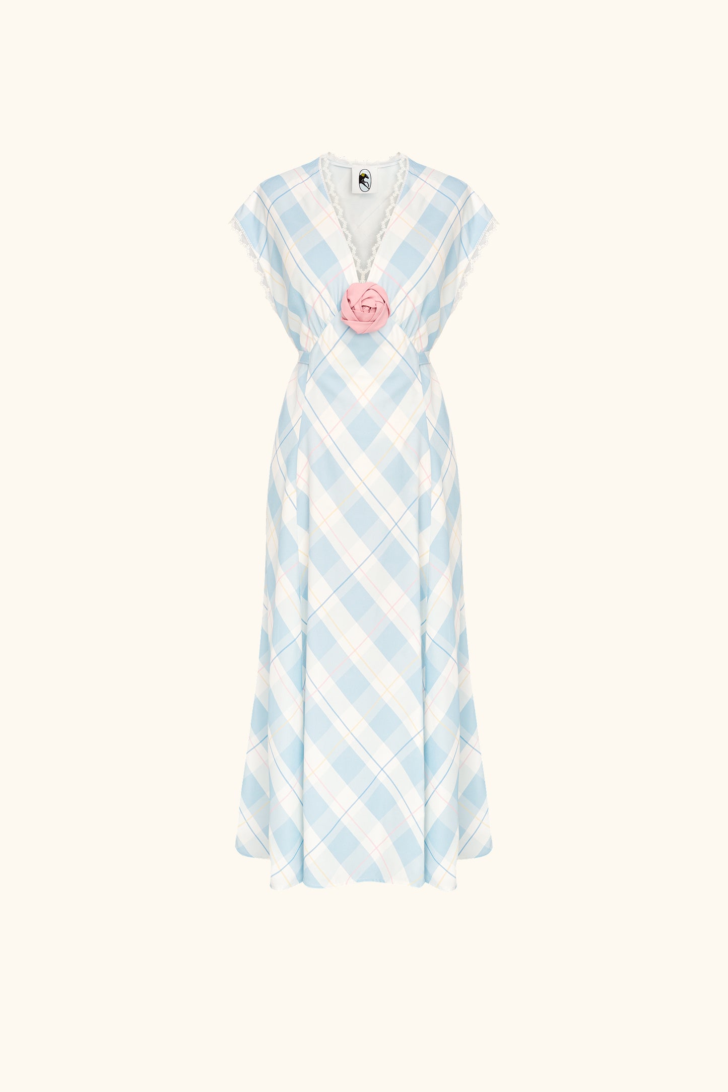 Genus Floral-Appliqué Midi Dress