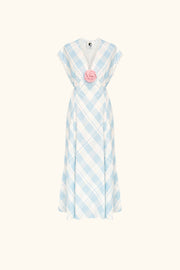 Genus Floral-Appliqué Midi Dress
