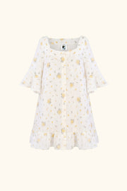 Marseille Linen Mini Dress with headscarf in Mimosa