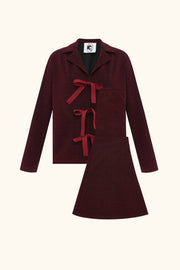 Stardust Lurex Lounge Suit in Burgundy