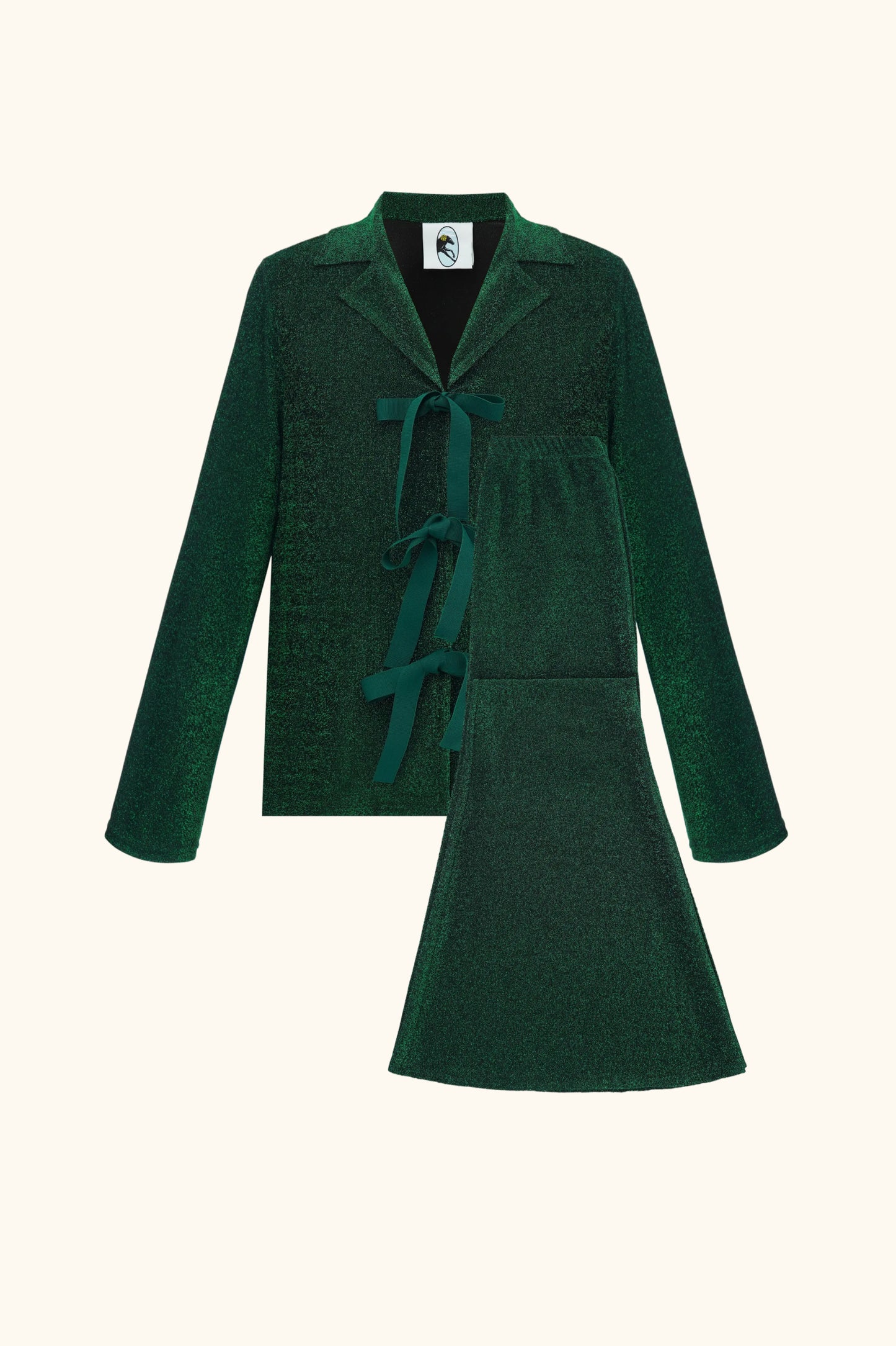 Stardust Lurex Lounge Suit in Green