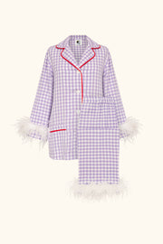 Iconic Party Pajama Suit with Feathers