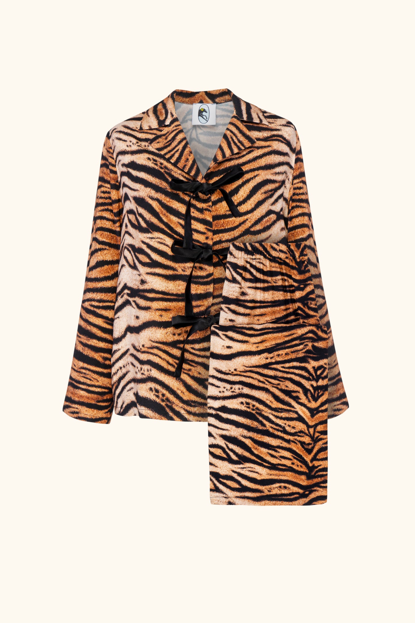The Bow Pajama Set in Tiger