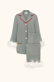 Iconic Party Pajama Suit with Feathers