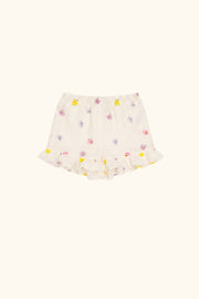 Puff Linen Lounge Shorts with Headscarf in Pancies