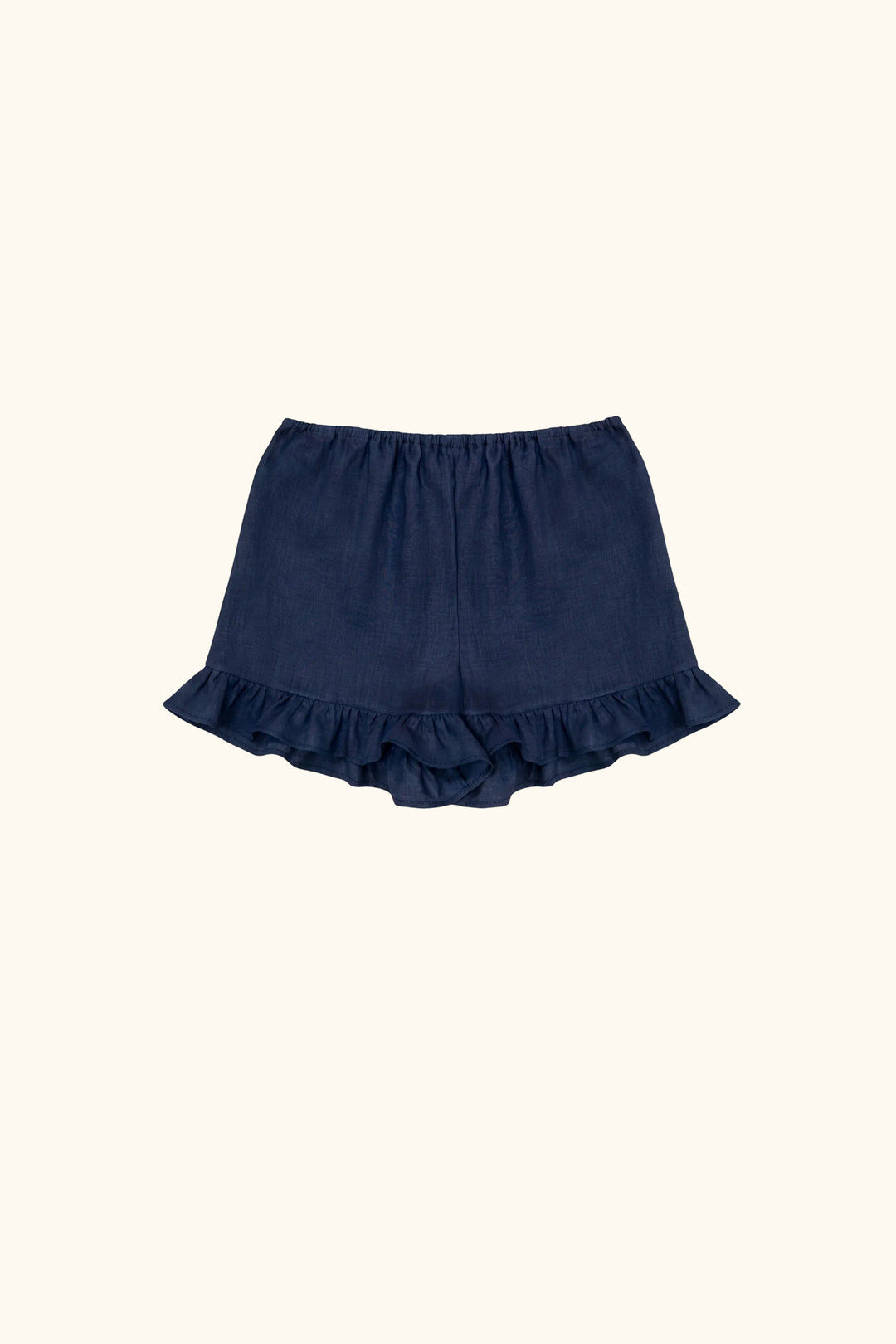 Puff Linen Lounge Shorts with Headscarf in Navy