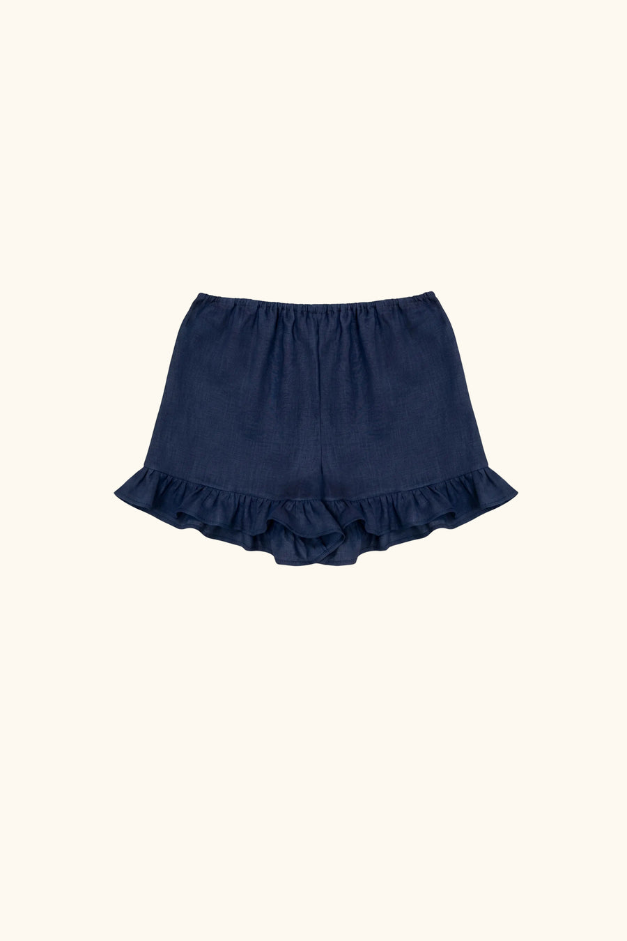 Puff Linen Lounge Shorts with Headscarf in Navy