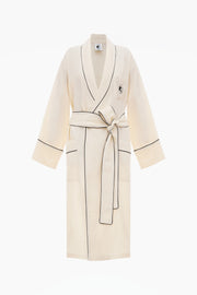 Paros Linen Unisex Robe in Milk