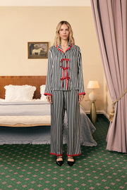 The Bow Pajama Set with Red Details