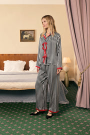 The Bow Pajama Set with Red Details