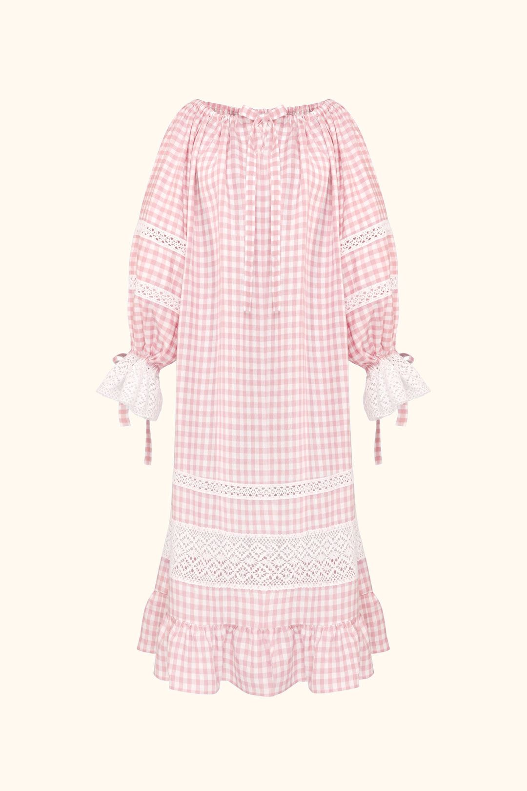 Romantica Lounge Dress in Pink Vichy